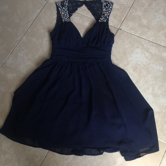 Blue Dress with Diamonds